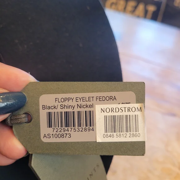 All Saints Black Hat with Silver Accents - Picture 3 of 6